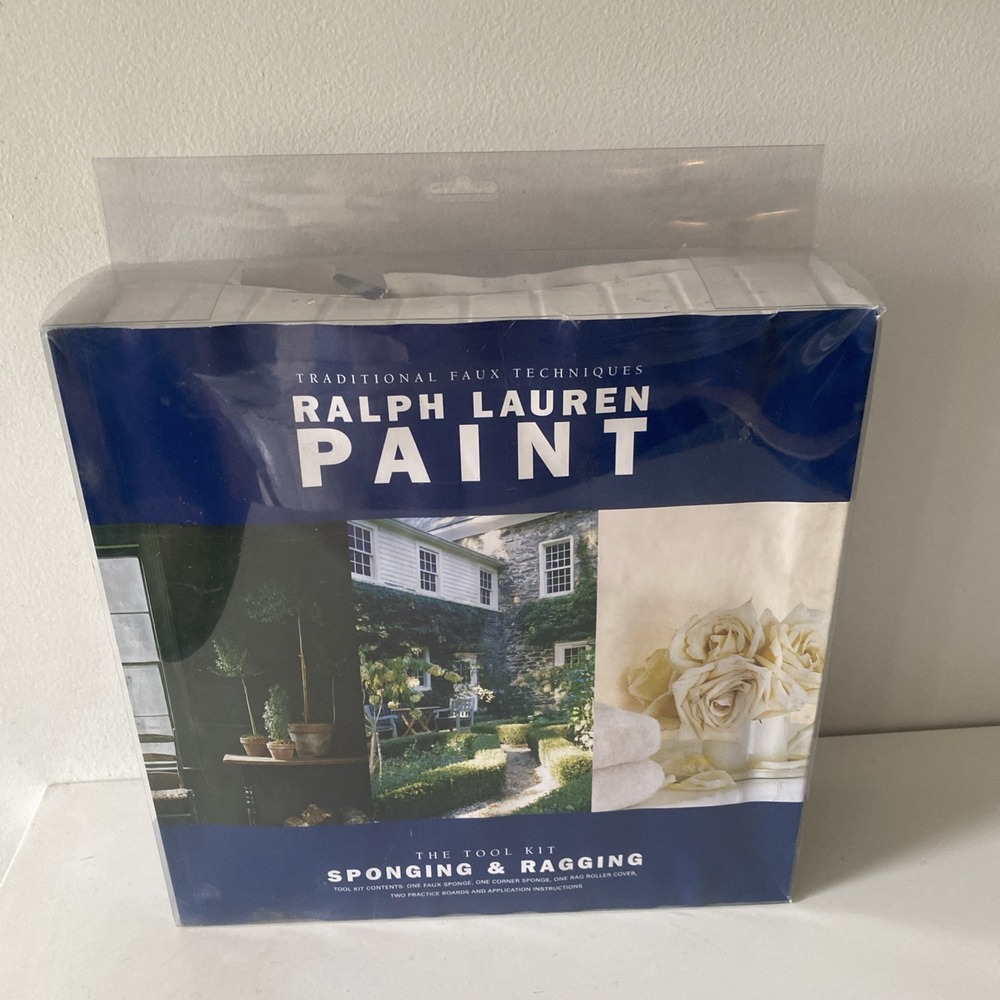 Vtg Ralph Lauren Paint Sponging & Ragging Tool Kit Traditional Faux Technique